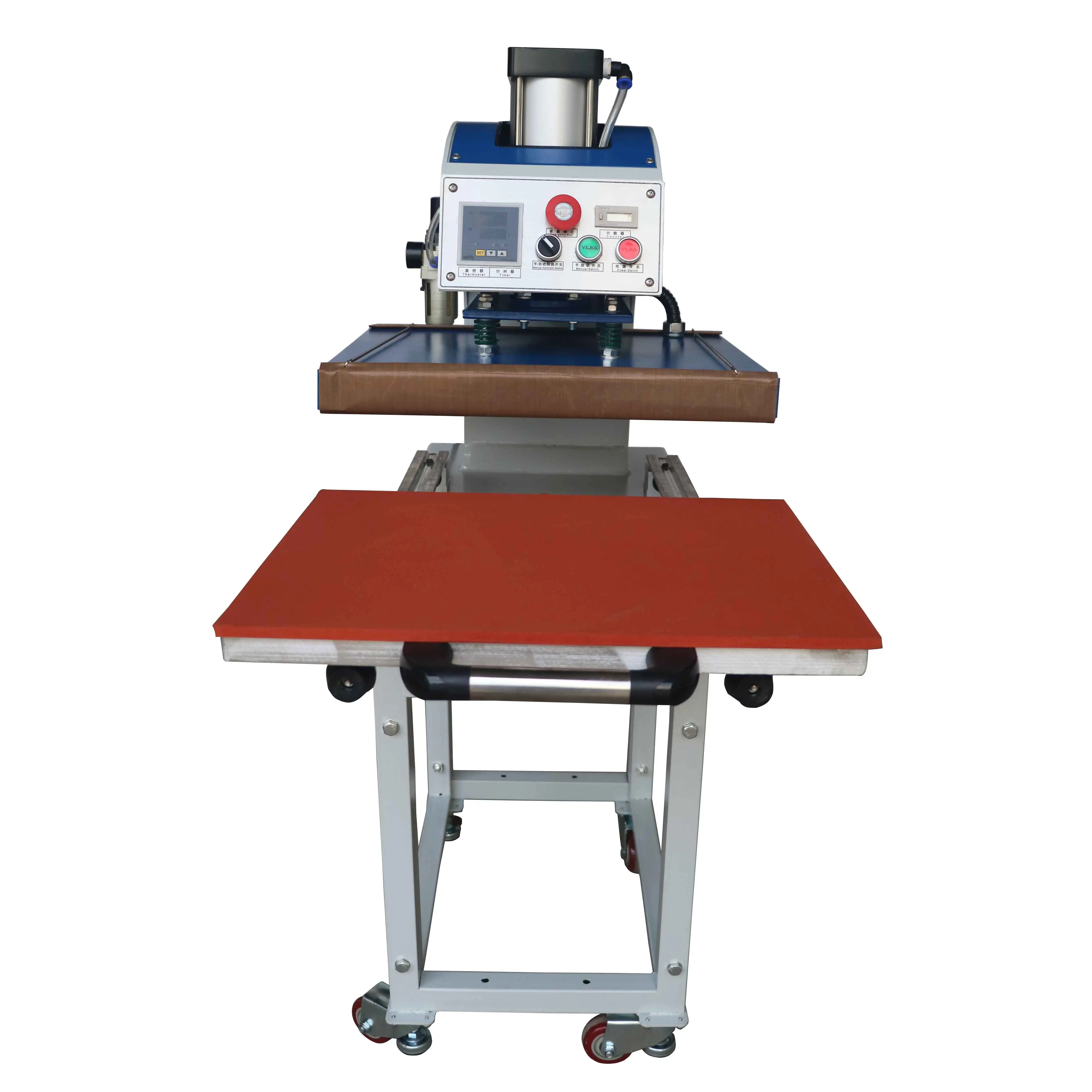 Automatic pneumatic drawing single station heat press machine