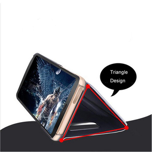 清晰视图pc盖反光镜翻盖皮套适用于三星<span class=keywords><strong>galaxy</strong></span> S9 S20加S21 A51 A71，清晰视图表壳