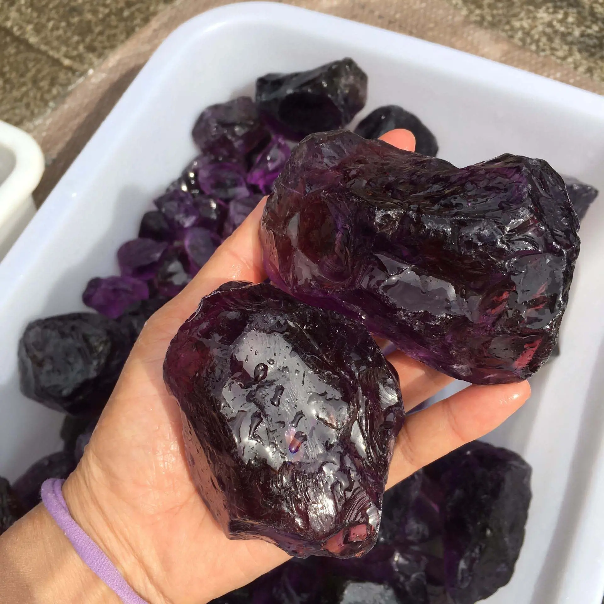 Wholesale natural big size rough brazil amethyst crystal stone