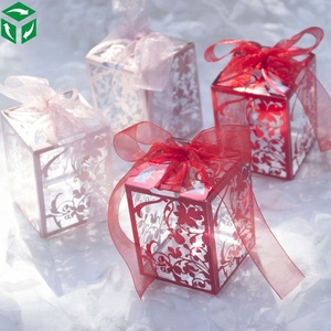 股票婚礼便宜塑料花式糖果礼品盒 - Product Image 2