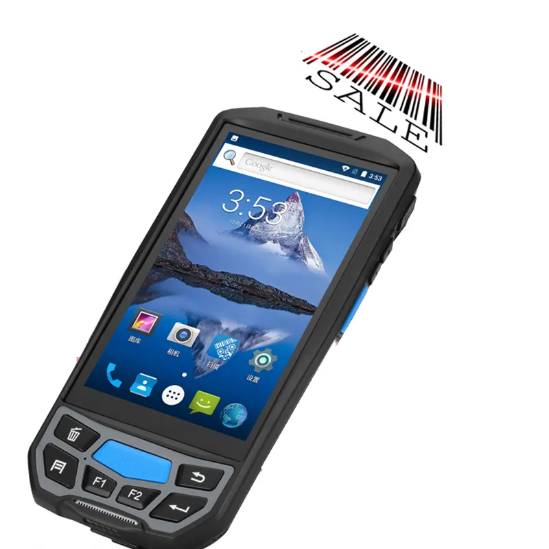 Android Cầm Tay pda thiết bị đầu cuối Không Dây 4 gam Android 7.0 IP67 Gồ Ghề Công Nghiệp tablet pc được xây dựng trong máy quét mã vạch & máy in GPS