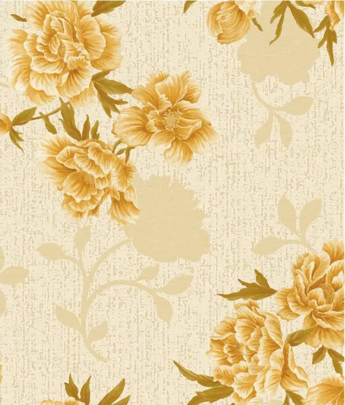 Papel de pared natural de fábrica de moda de alta calidad, hermoso papel tapiz de flores de rosas