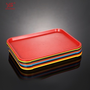 廉价塑料快餐塑料三聚氰胺服务矩形托盘 - Product Image 1