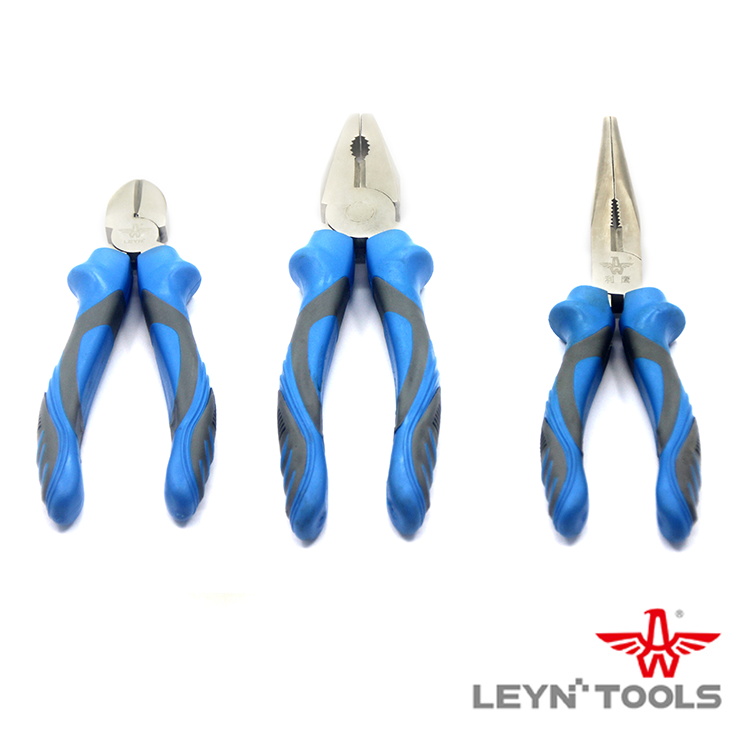 3 Pcs Insulated Length Nose Diagonal Cutting Combination Pliers Set