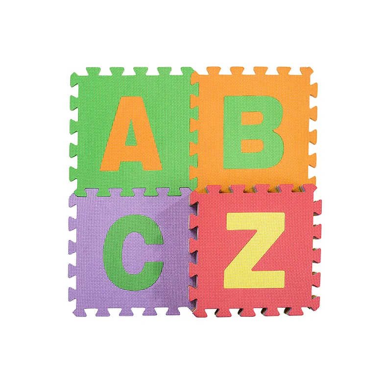 Stampa personalizzata diretta in fabbrica antiscivolo eva foam alphabet puzzle jigsaw baby mat per l'educazione dei bambini