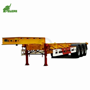 แชสซีรถพ่วง20ฟุต/40ft คอนเทนเนอร์รถพ่วง<span class=keywords><strong>3</strong></span>เพลาโครงกระดูกกึ่งพ่วง