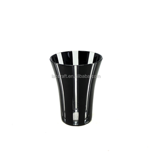 Carved Drinking Glasses Colored Glass Tumbler <strong>Cup</strong>-Stripe Design