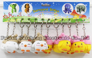 Mới nhất thiết kế cheep âm thanh LED ánh sáng gà Keyring Torch mini Key chủ - Product Image 6