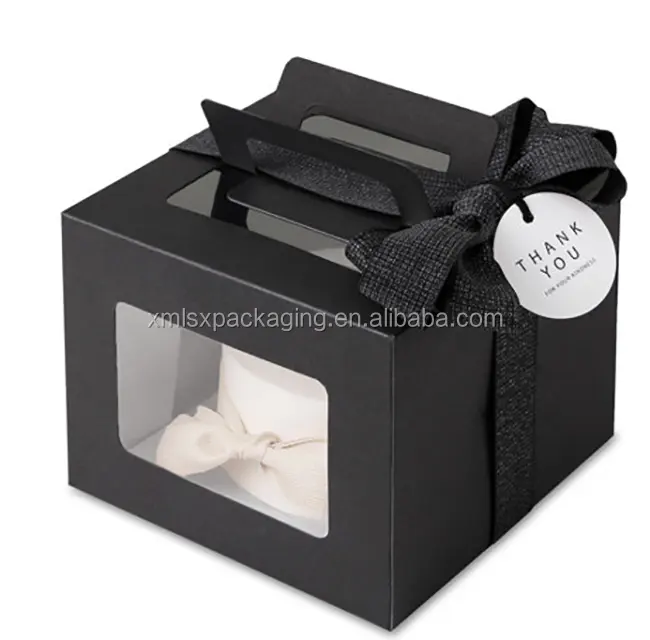 Ucuz özel kek kutuları kolu kutusu kek kutuları toptan