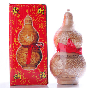 <strong>Feng</strong> Shui Peach Wooden Ying Yan Wu Lou Gourds for Protection4&quot; 6&quot; Fengshui Taosim Tool - Product Image 2