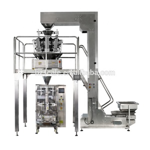Macchina imballatrice automatica della guarnizione di riempimento della forma verticale degli alimenti per il tempo libero per la macchina dell'insaccatrice della guarnizione della borsa del quad della pesatrice multi-testa combinata
