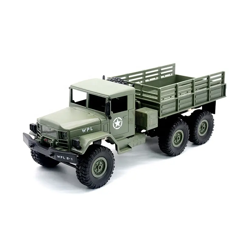 WPL-Camión Militar a control remoto, 6 ruedas, B16, 2,4g, 6wd