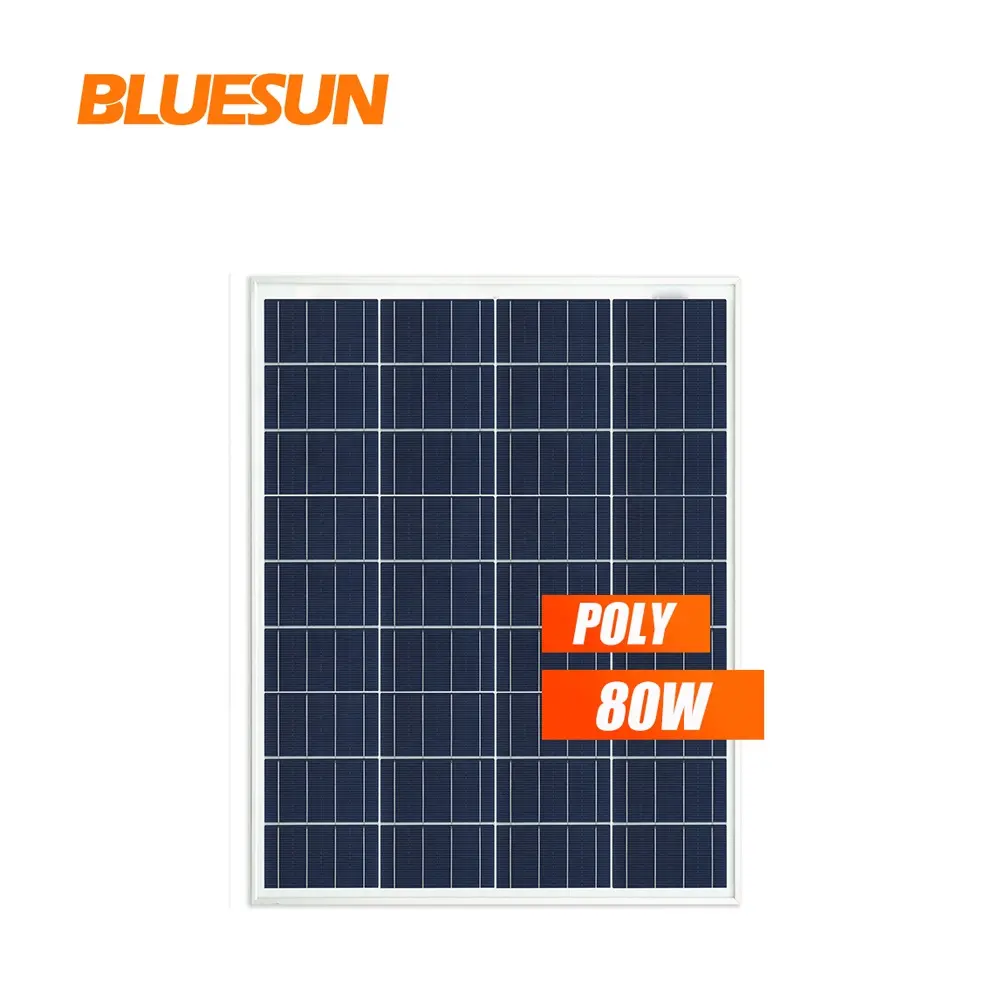 Bluesun 80 watt fotovoltaik GÜNEŞ PANELI 80 w poli güneş modülü 75w