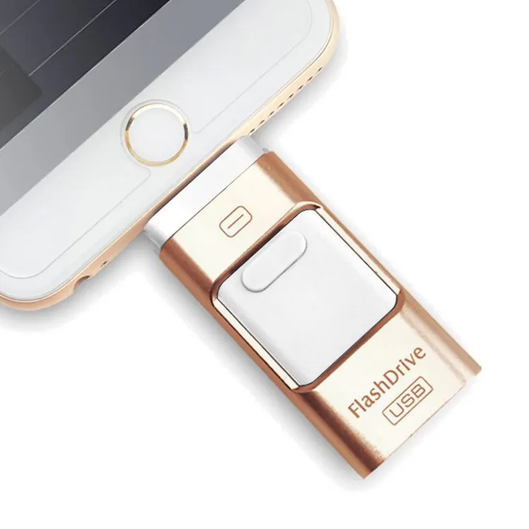 Unidad flash usb 3 en 1 para Android e IOS, Memoria OTG de alta velocidad y capacidad real de 16gb, 32GB, 128GB