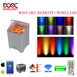 6*6*18 W Control remoto Ir Wifi Control móvil de la batería de litio cargos libertad inalámbrica Rgbwa lavado + Uv Led recargable para la etapa parte mostrar - Product Image 2