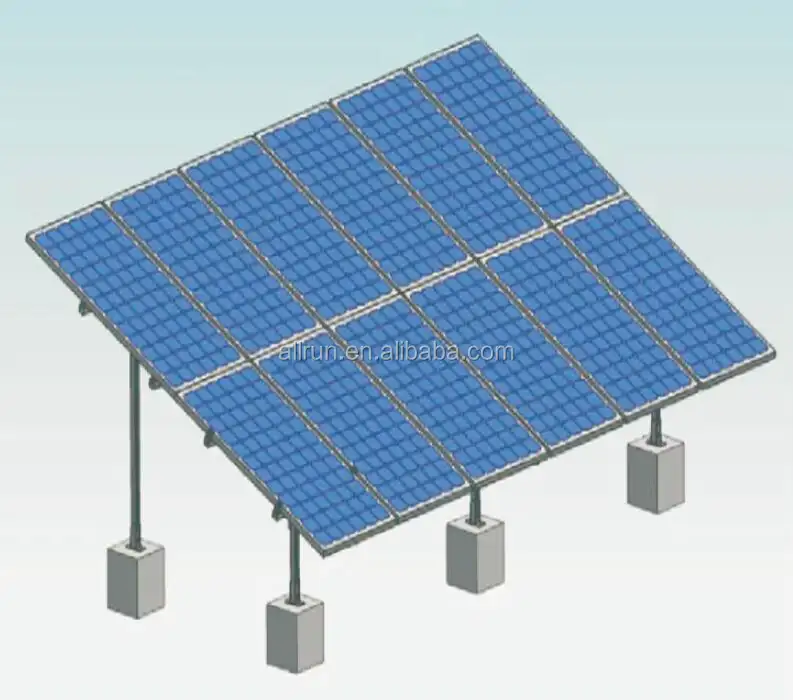Kolay kurulum Galvanizli paslanmaz çelik alüminyum zemin tarzı güneş pv montaj yapıları