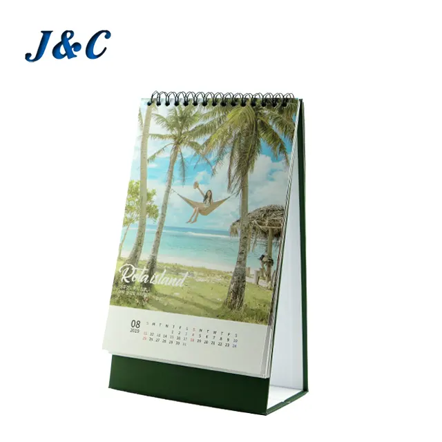 14cm*24cm 2019 calendar life organizer 300g paper 4-color CMYK printing advent calendar