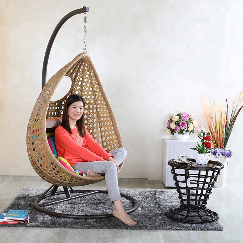 Chaise à bascule simple en rotin, mobilier d'extérieur en osier, Durable, offre spéciale
