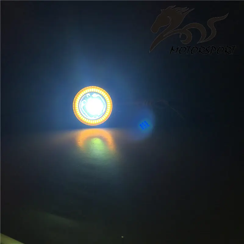 Ms farol de led automotivo 12v, sistema de iluminação automotiva com olhos de anjo