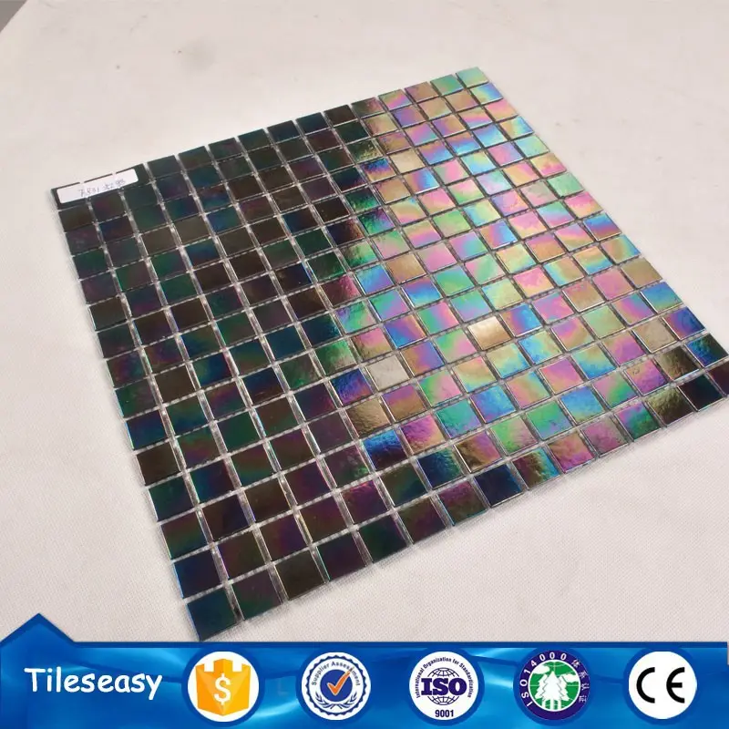 Mosaico di vetro iridescente piscina t .. Quadri astratti di mosaico di vetro per piscine