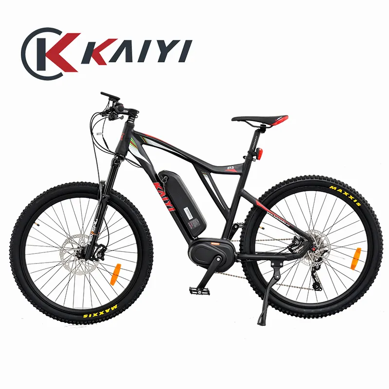KAIYI Frein à disque de grande capacité, moteur central, batterie au lithium en alliage d'aluminium, pneu intelligent CE 48V, vélo tout-terrain électrique en alliage d'aluminium