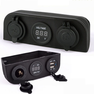 Vôn Kế Kỹ Thuật Số DC 12V Xe Hơi Màu Xanh LED Hiển Thị Màu Phát Hiện Điện Áp - Product Image 6