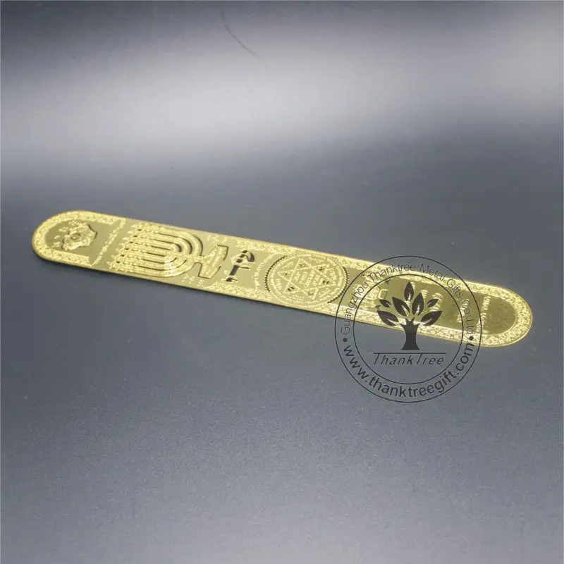 繊細なデザインロゴ刻印カスタムカットアウトユダヤのお土産ギフト金属プレート