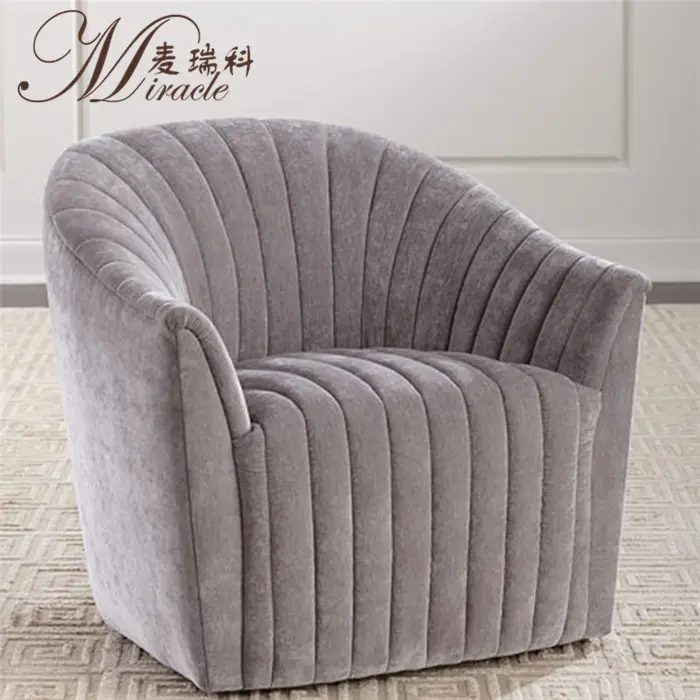 2022 nuovo design grigio velluto singola poltrona/tappezzeria sedia per il tempo libero/divano sedia