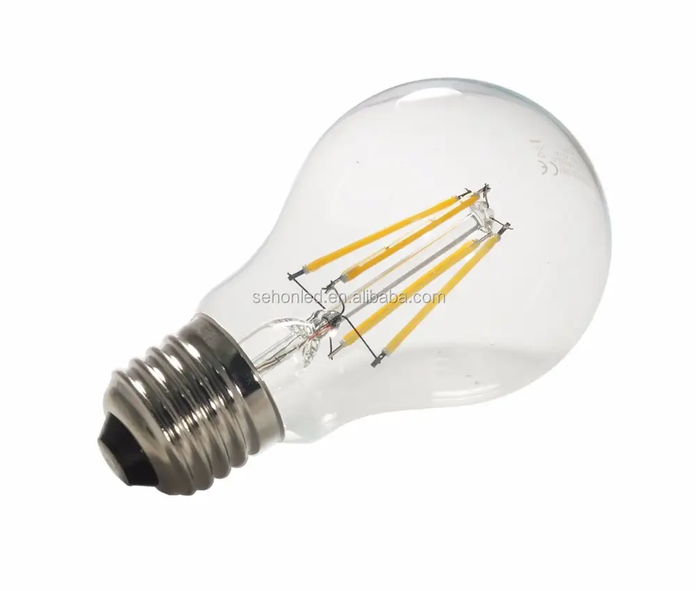 Ampoule d'éclairage LED style Loft A60 E27 Ampoule d'éclairage LED incurvée 2W 4W 6W 8W