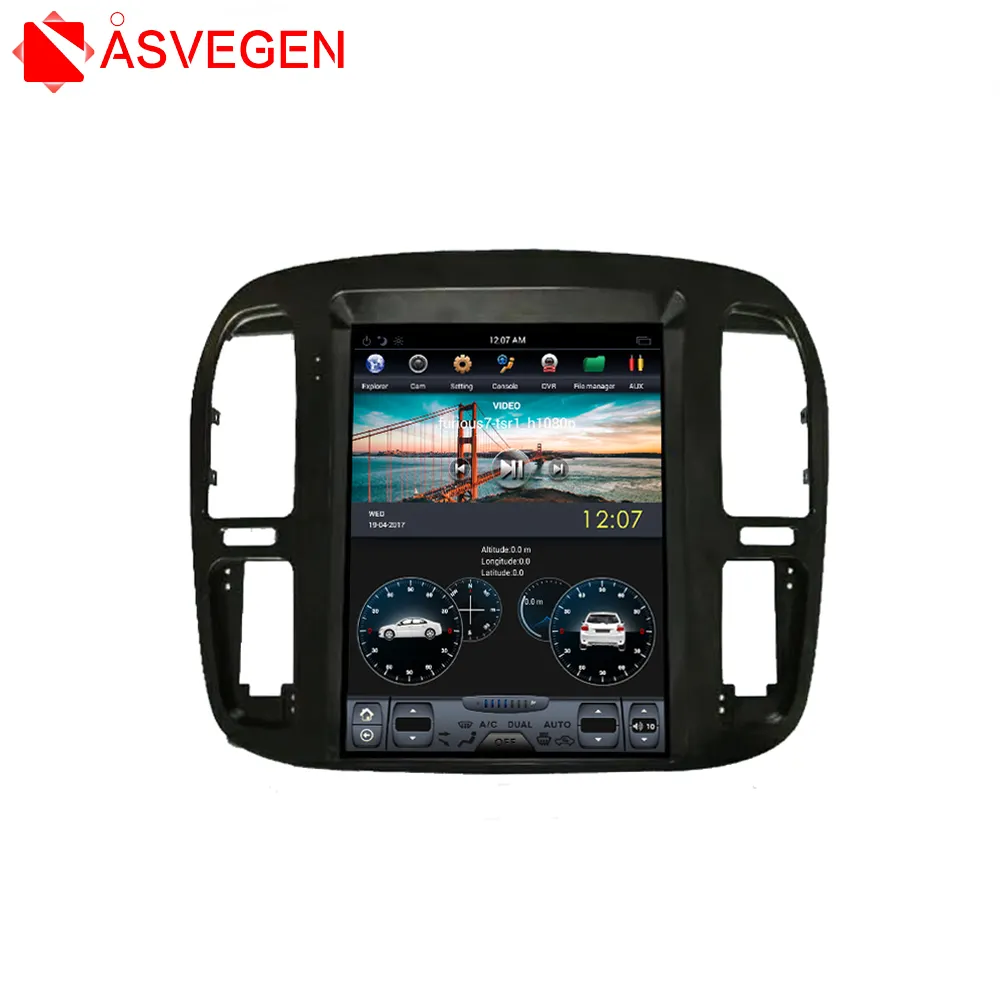 Tesla 12.1 ''Tesla Màn Hình Cảm Ứng Xe GPS Đa Phương Tiện Cho Toyota Land Cruiser LC100 1999-2002 Với Wifi Playstore BT