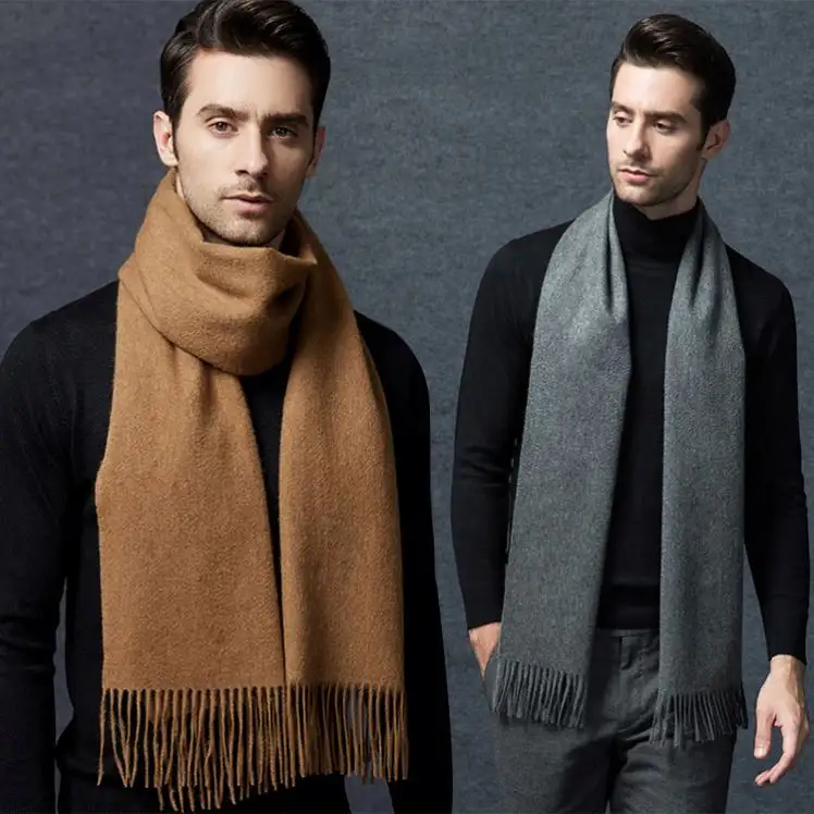 De alta calidad de Cachemira suave sensación larga de hombre de moda de invierno gruesa bufanda Pashmina venta al por mayor