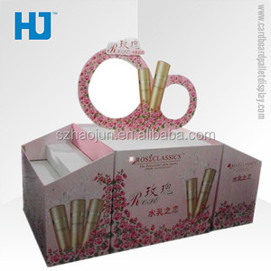 Bán Lẻ <span class=keywords><strong>Mac</strong></span> Mỹ Phẩm Giấy Hiển Thị Đứng Với 4c In Offset, Tông Pallet Make Up Hiển Thị Kệ Tầng Đứng Từ Haojun - Product Image 5