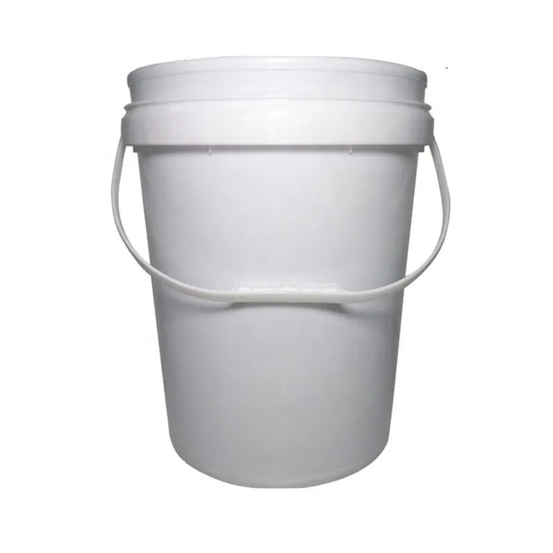 Multi-purpose Food Grade 20L White Plastic Bucket with Handle and Lid