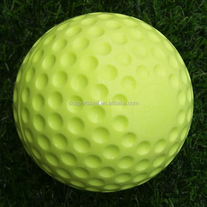 9 "yeşil yunuslama makinesi çukurlu eğitim softbol sarı çukurlu Baseballs isabet ve saha uygulama beyzbol için