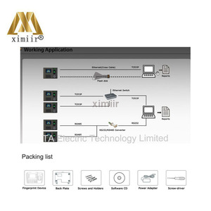 Reloj de tiempo XM200 con función de asistencia de huellas dactilares, reloj de tiempo con clave definido por el usuario, sistema Linux con función de servicio web, grabación biométrica de tiempo - Product Image 4