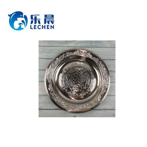 不锈钢板托盘圆形葡萄图案工艺托盘 - Product Image 4