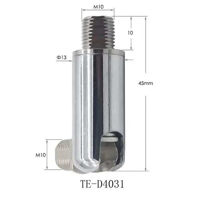 Junta giratoria de latón de 90 grados con rosca M8/M10 para lámpara