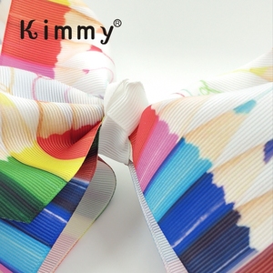 Pencil Printed Ribbon Hair <strong>Bows</strong> 8 Inch Large <strong>Bow</strong> 20cm Giant Hair <strong>Bow</strong> - Product Image 4
