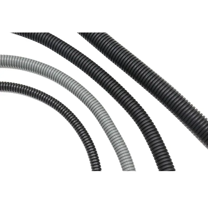 High Quality Black Waterproof Electrical Plastic Nylon Flexible Corrugated Conduit Pipe pp Tubing