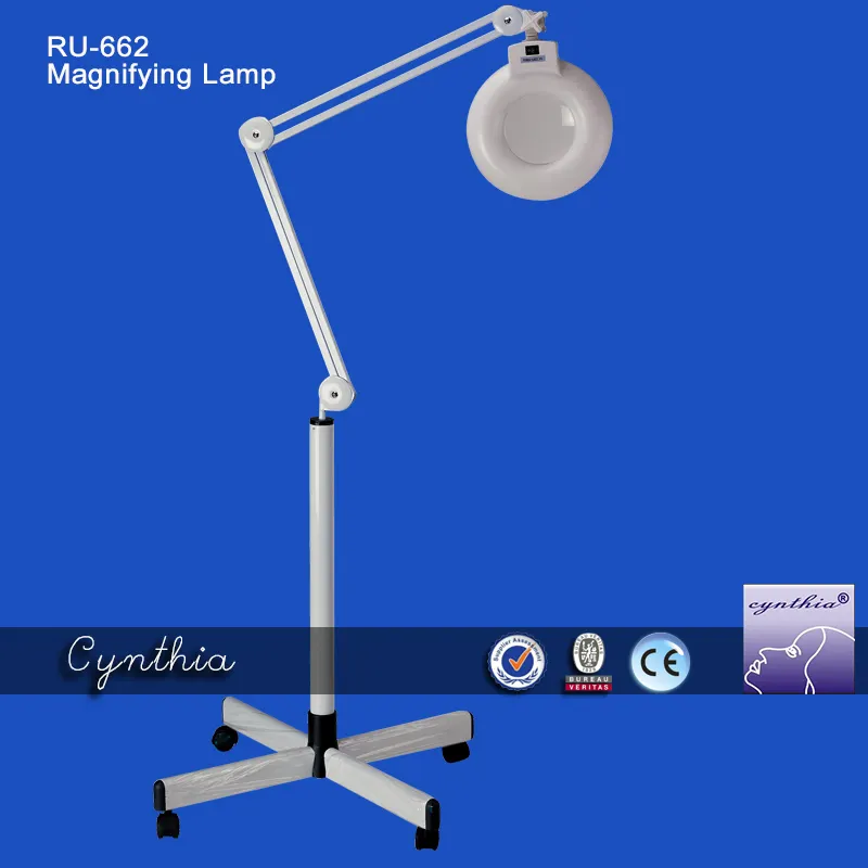HIgh quality led light price 5X portable glass wireless table lamps led light parts led magnifying lamp Cynthia RU 662