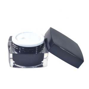 ריק טיפוח עור קרם מיכל <span class=keywords><strong>5g</strong></span> 10g 15g 30g 50g כיכר לבן שחור אקריליק קוסמטי צנצנת