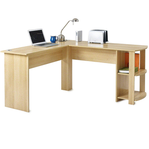 Escritorio de oficina en forma de L para ordenador mesa de esquina con estante para PC, hogar y oficina, nuevo diseño moderno - Product Image 1