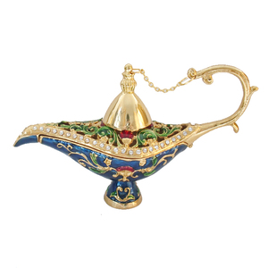 Уникальный дизайн, модная металлическая шкатулка для ювелирных изделий, оптовая продажа, Лидер продаж, шкатулка <span class=keywords><strong>Aladdin</strong></span> в виде лампы - Product Image 6