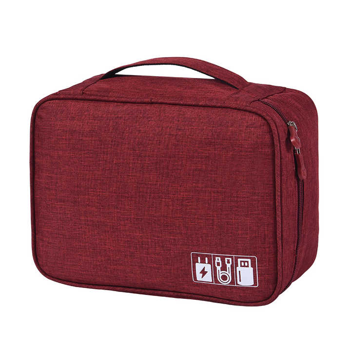 Doppel Schichten Reise Daten kabel Organizer Elektronik Zubehör Tragen Tasche Oxford Digital Speicher Taschen