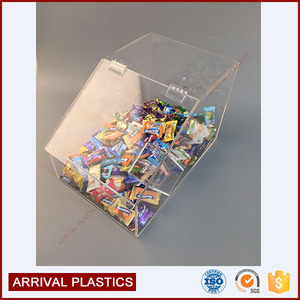 Bán buôn tùy chỉnh OEM nhựa trong suốt ngũ cốc hạt kẹo <span class=keywords><strong>bin</strong></span> Dispenser hộp Acrylic kẹo Thùng với nắp - Product Image 5