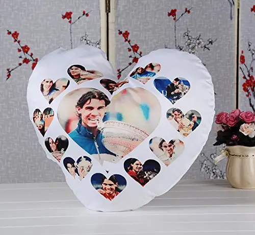 Sevgililer günü hediyeleri kalp şekli süblimasyon boş Polyester yastık promosyon için