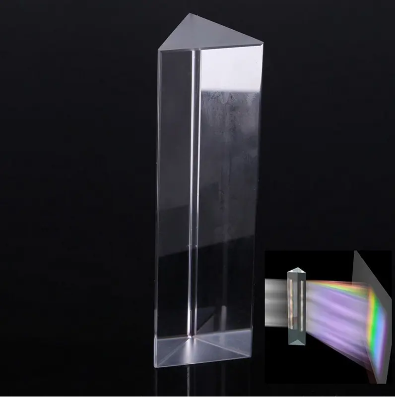 卸売光学結晶ガラスk9 60度虹正三角形三角柱
