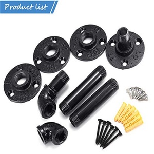 תעשייתי צינור מדף סוגריים על ידי DIY קרטל-חומרה בלבד. מושלם עבור: מותאם אישית מדפים, צף מדפים