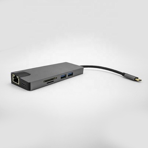 Hub USB C 8 in 1 con HD-MI 4K + Gigabit Ethernet + USB 3.0 + USB-C + porta scheda SD/TF Hub multifunzione - Product Image 5