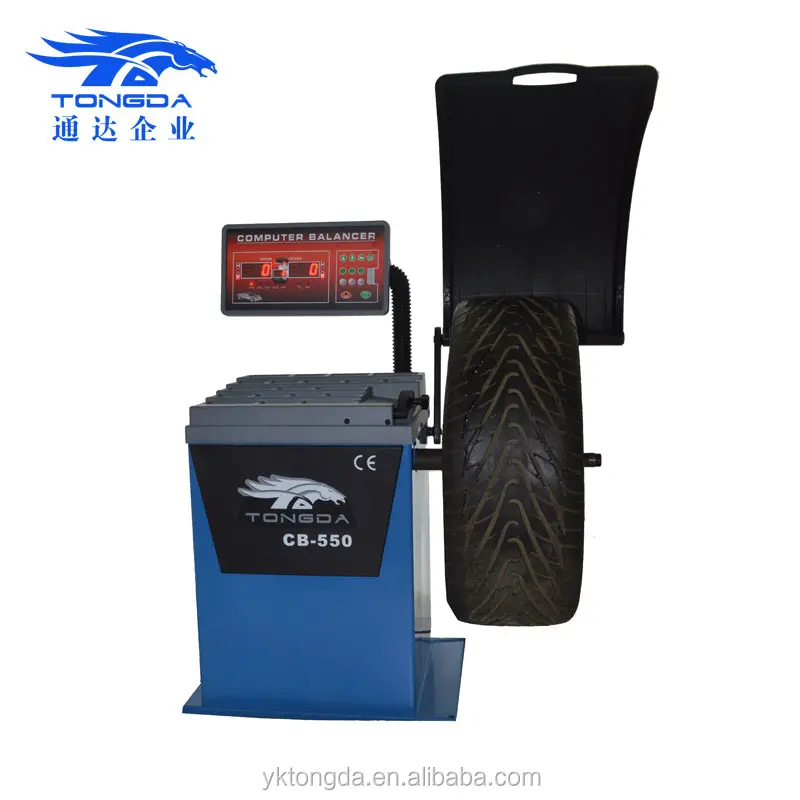 2017 tekerlek dengeleyici lastik için kullanılan Tongda CB 550 CE araba tekerlek hizalama ve dengeleme makinesi ve satılık yedek parçalar